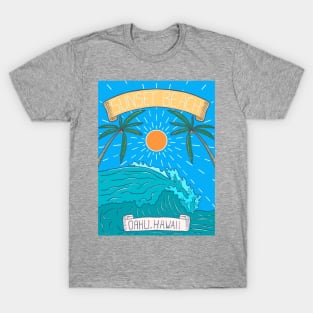 Sunset Beach Oahu Hawii T-Shirt